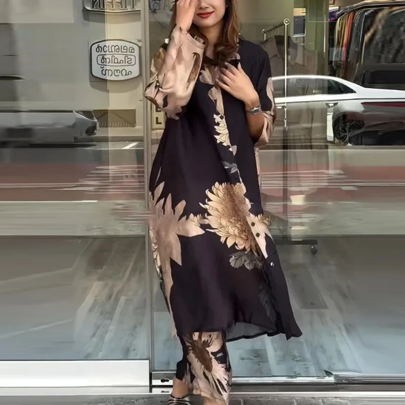 Fall Ladies Vintage Pattern Printed Commuter Suit New Casual Chiffon Loose Two Piece Set Fashion High Street Long Pants Outfit
Fall Ladies Vintage Pattern Printed Commuter Suit New Casual Chiffon Loose Two Piece Set Fashion High Street Long Pants Outfit