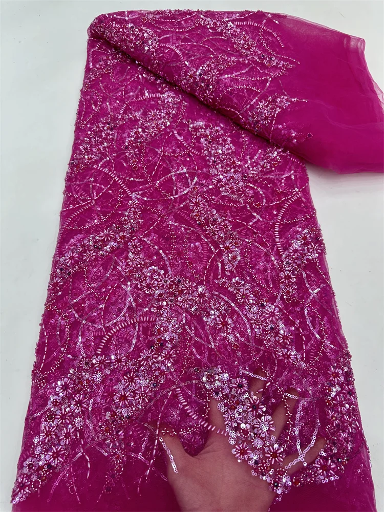 African Lace Fabric 2024 Sequins Beaded Embroidery Groom Nigerian Bridal High Quality French Tulle Lace Fabric For Wedding Party
African Lace Fabric 2024 Sequins Beaded Embroidery Groom Nigerian Bridal High Quality French Tulle Lace Fabric For Wedding Party