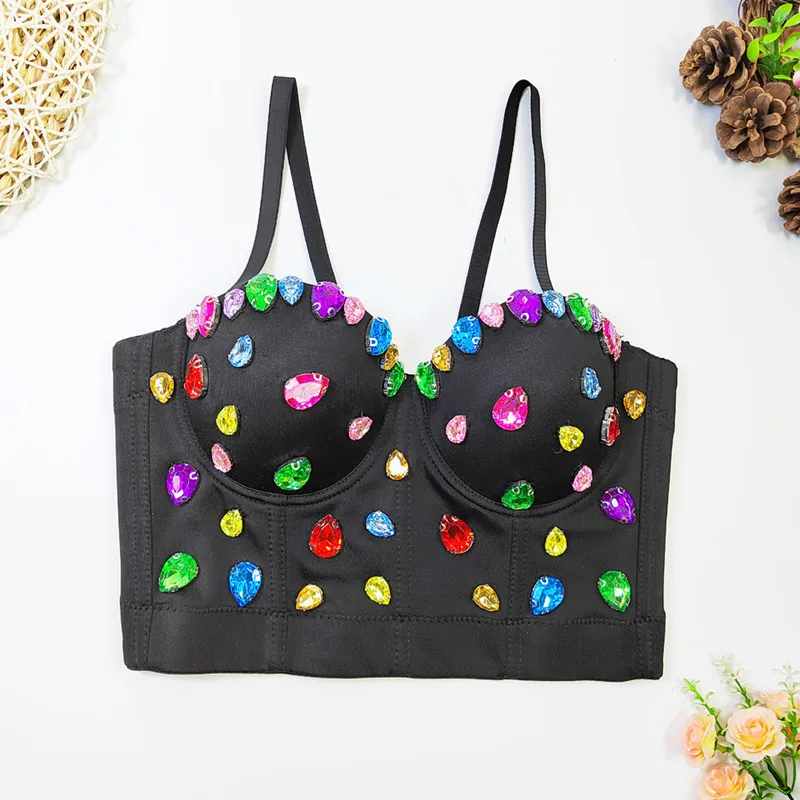 Beaded Diamond Bustier Bra For Women Sexy Backless Cropped Top Ladies Nightclub Party Stage Camisole Tops q631
Beaded Diamond Bustier Bra For Women Sexy Backless Cropped Top Ladies Nightclub Party Stage Camisole Tops q631