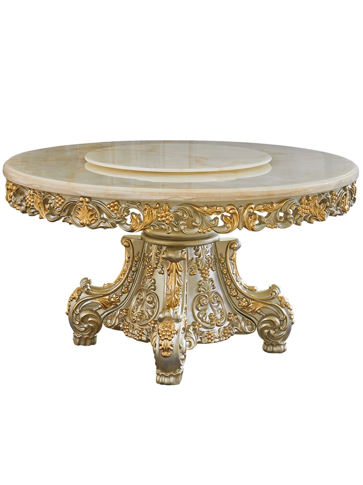 #European Style Stone Dining Table Chair Combination Solid Wood Carved Dining Table Villa Dining Room
#European Style Stone Dining Table Chair Combination Solid Wood Carved Dining Table Villa Dining Room