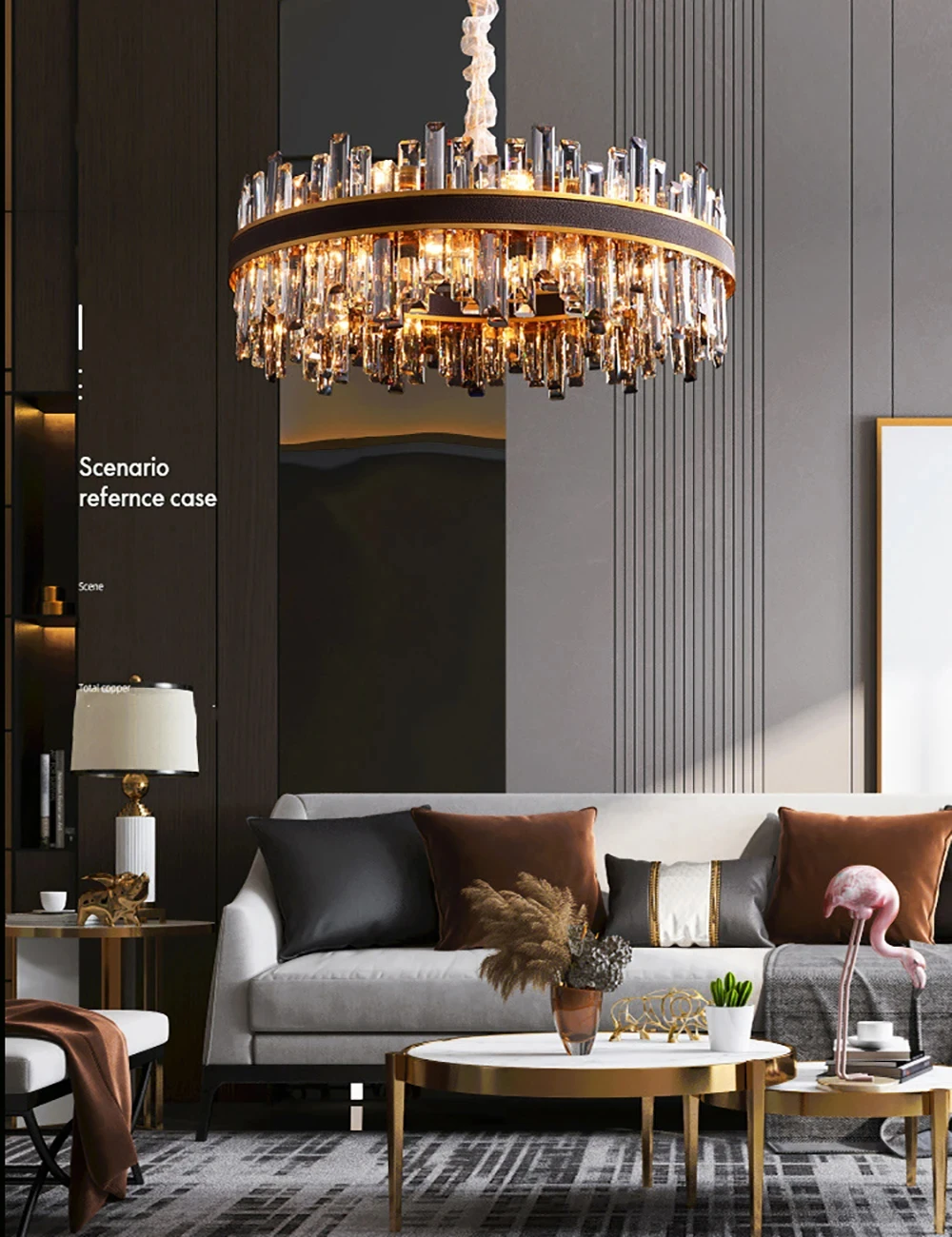 Modern classic gray transparent chandelier home decoration 2024 LED crystal leather pendant restaurant YX630TB
Modern classic gray transparent chandelier home decoration 2024 LED crystal leather pendant restaurant YX630TB