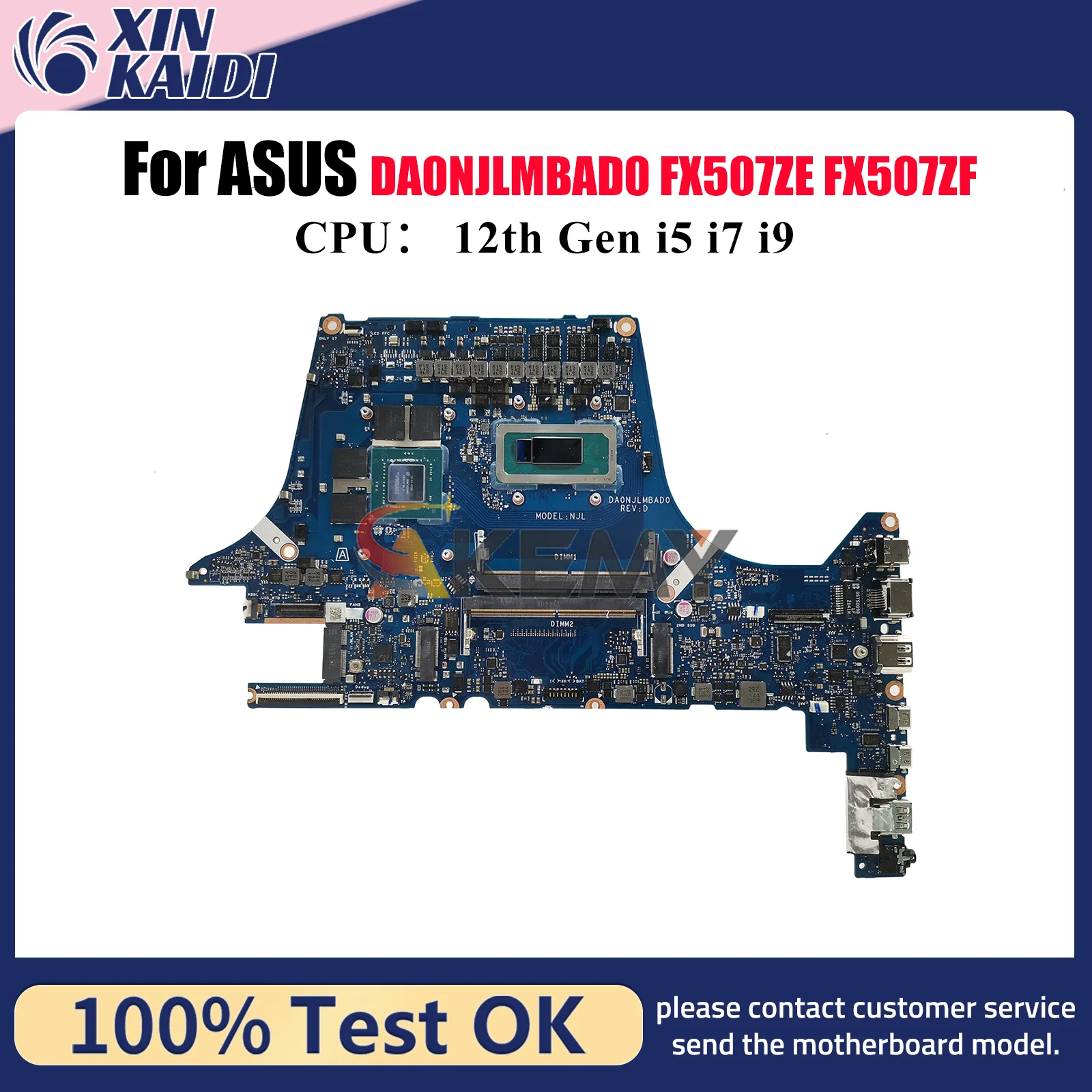 DA0NJLMBAD0 Материнская плата для ноутбука ASUS TUF Gaming FX507ZE FX507ZF FX507Z FX507ZC Материнская плата с 12-го поколения i5 i7 i9 tests OK stk
DA0NJLMBAD0 Материнская плата для ноутбука ASUS TUF Gaming FX507ZE FX507ZF FX507Z FX507ZC Материнская плата с 12-го поколения i5 i7 i9 tests OK stk