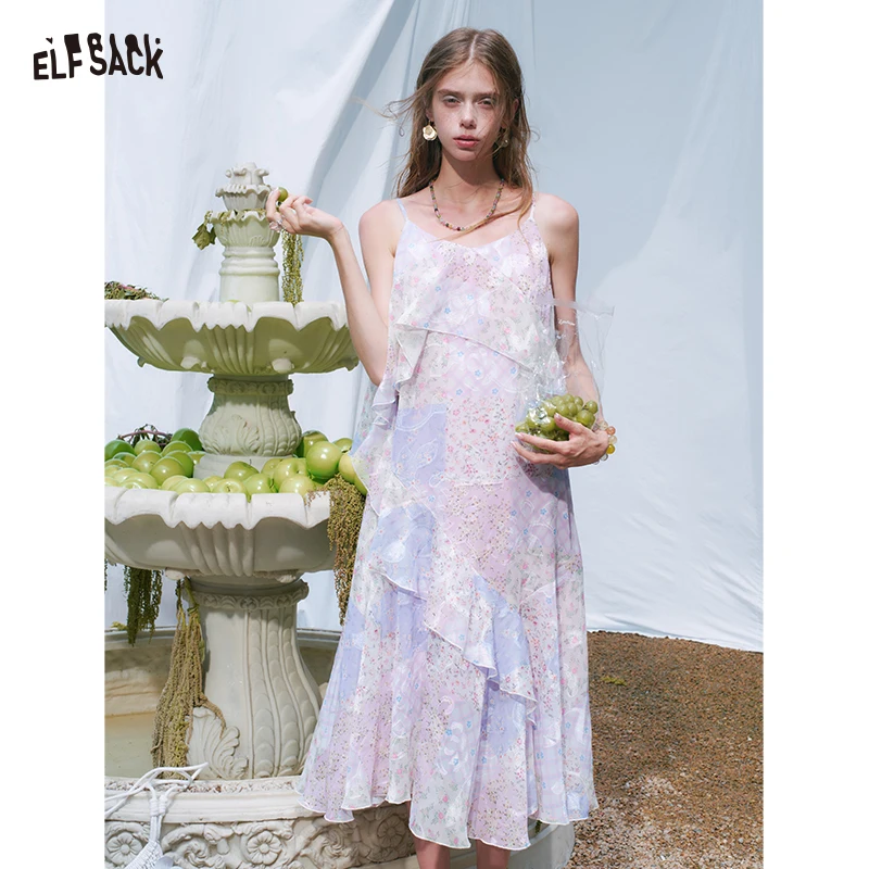 ELFSACK Spaghetti Strap Floral Mini Dress, Irregular Layered Ruffle Chiffon Dress, Summer Beach Daily Outfit for Women
ELFSACK Spaghetti Strap Floral Mini Dress, Irregular Layered Ruffle Chiffon Dress, Summer Beach Daily Outfit for Women