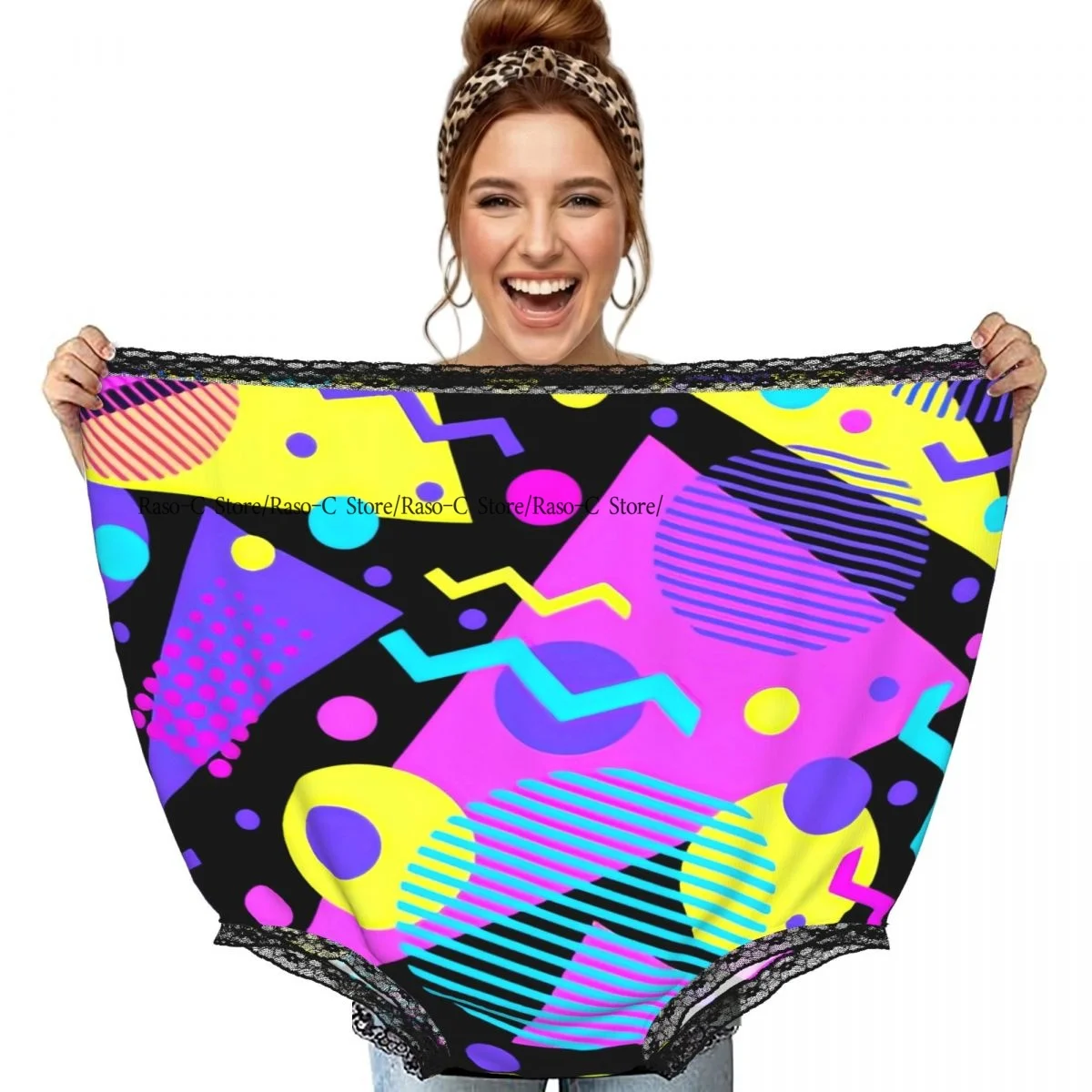 Party Funny Trick Granny Underwear Humorous Daily Wear Geometric 80s Style Panties
Party Funny Trick Granny Underwear Humorous Daily Wear Geometric 80s Style Panties