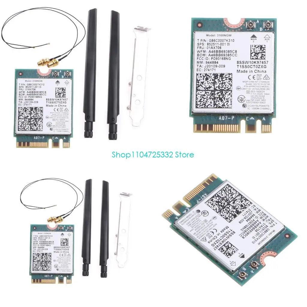 P5EA 600Mbps 3168 3168NGW Dual Band WiFi Card 802.11ac ax Wireless NGFF for M.2 WiFi
P5EA 600Mbps 3168 3168NGW Dual Band WiFi Card 802.11ac ax Wireless NGFF for M.2 WiFi