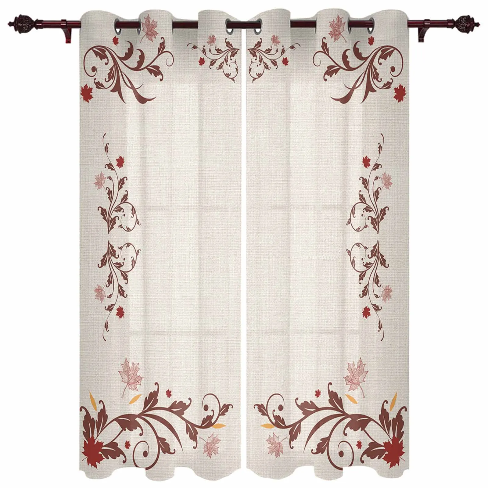 Vintage Patterned Maple Leaves Autumn Retro Window Window Curtains Living Room Bathroom Bedroom Decor Kids Window Treatment
Vintage Patterned Maple Leaves Autumn Retro Window Window Curtains Living Room Bathroom Bedroom Decor Kids Window Treatment