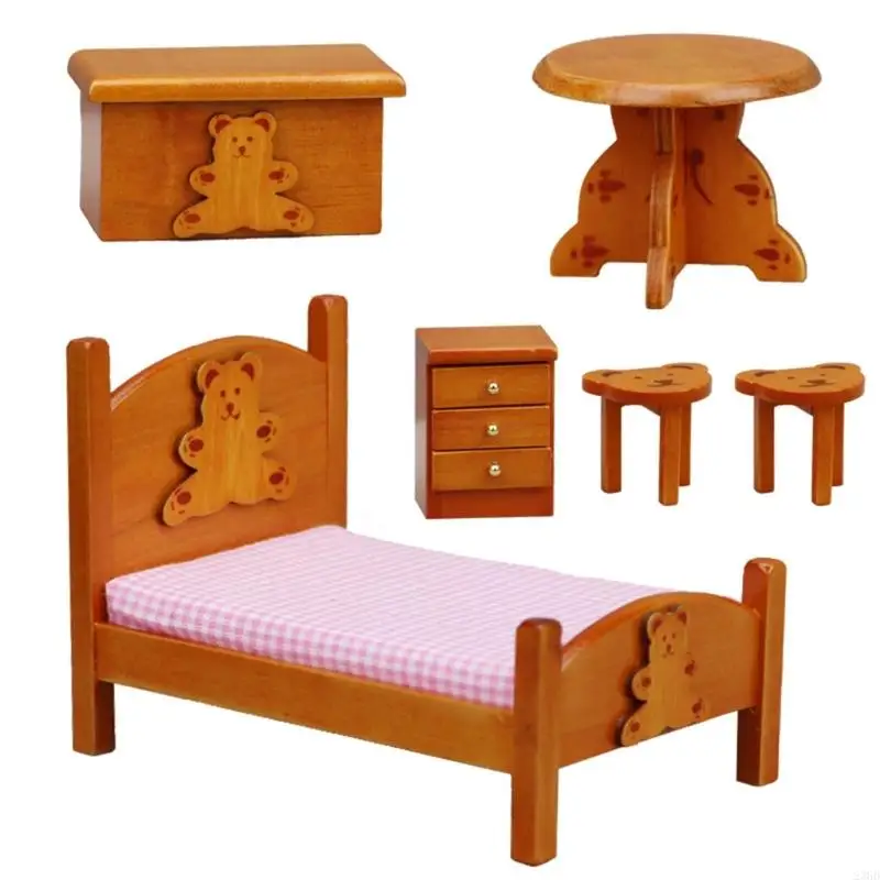 23GD Educational Dollhouses Bedroom Playset Table Chair Bed Dollhouses Bedroom Scene Realistic Supplies Model Playset
23GD Educational Dollhouses Bedroom Playset Table Chair Bed Dollhouses Bedroom Scene Realistic Supplies Model Playset
