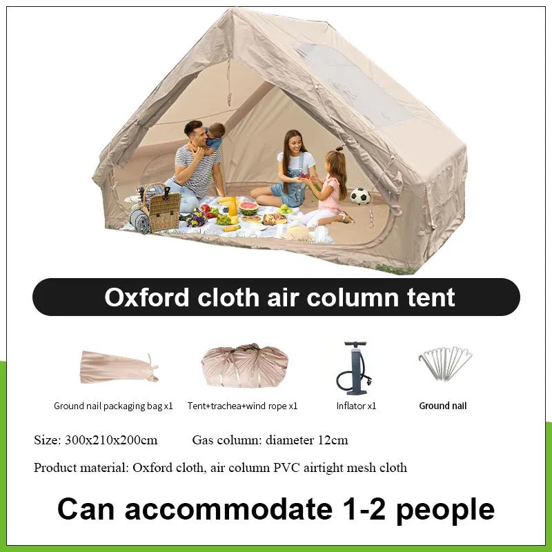 Large Four-season 2x3m One Bedroom Outdoor Family Tent for Camping Waterproof Oxford Glamping Inflatable Quick Automatic
Large Four-season 2x3m One Bedroom Outdoor Family Tent for Camping Waterproof Oxford Glamping Inflatable Quick Automatic