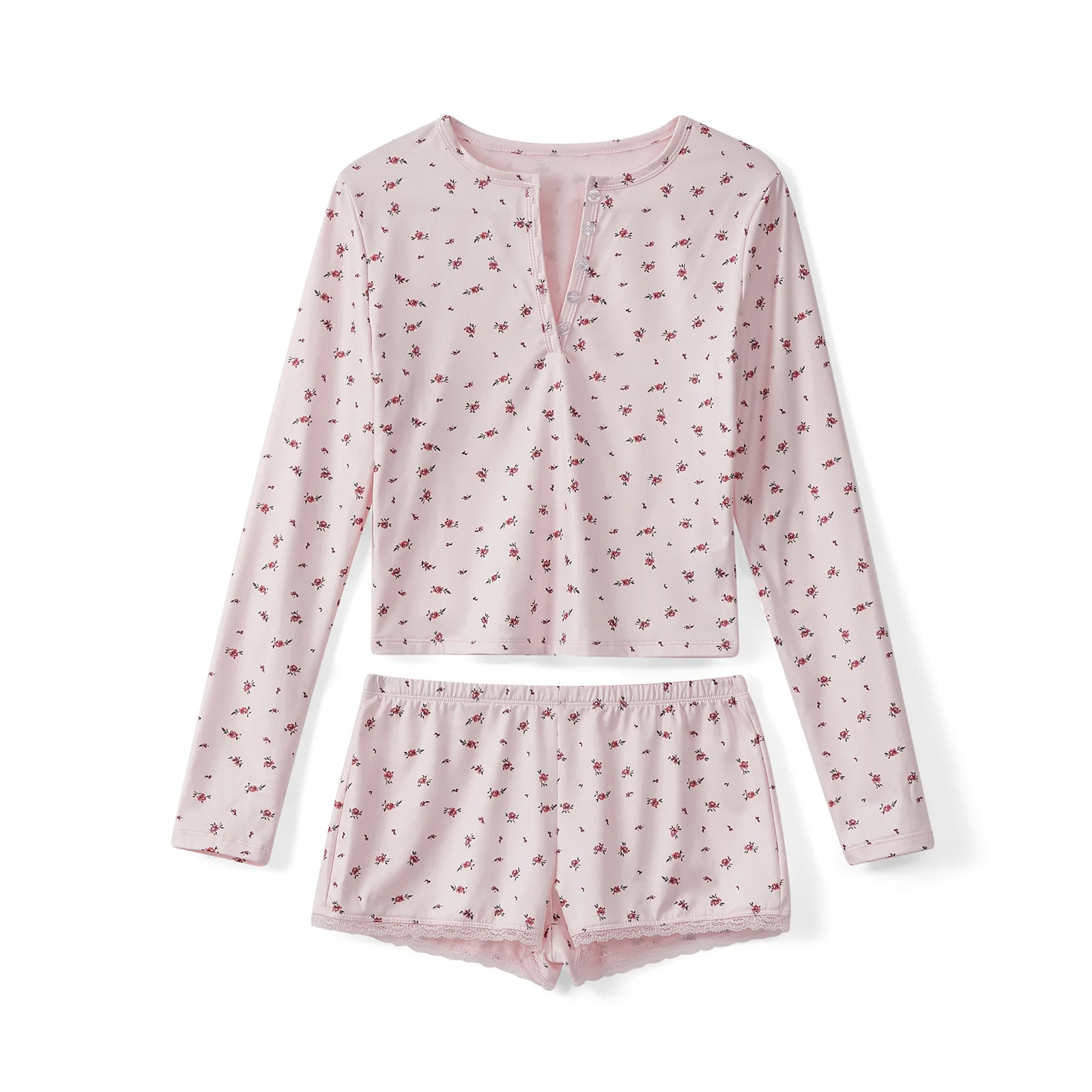 Women 2000s Aesthetic Pajamas Sets Floral Pattern Button Slim Fit Long Sleeve V-Neck Tops with Mini Shorts Loungewear 2pcs Sets
Women 2000s Aesthetic Pajamas Sets Floral Pattern Button Slim Fit Long Sleeve V-Neck Tops with Mini Shorts Loungewear 2pcs Sets