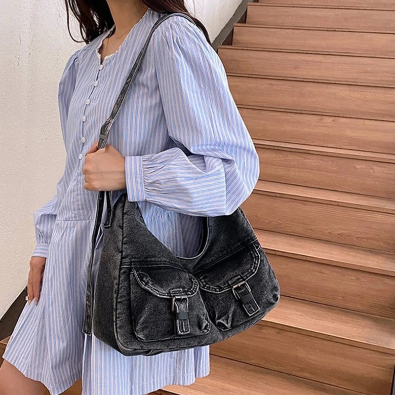 G5AE Jeans Crossbody Purse Spacious Interior Storage Washable Fabric Shoulder Bag Fashion Accessory
G5AE Jeans Crossbody Purse Spacious Interior Storage Washable Fabric Shoulder Bag Fashion Accessory