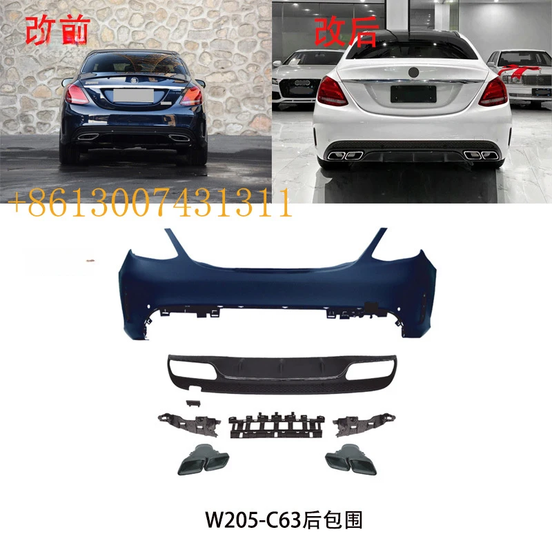 W205 15-18 Early Model Upgrade Kit Front Rear Bumper Hood Side Skirts Spoiler Exhaust Tips Benzer Sedan
W205 15-18 Early Model Upgrade Kit Front Rear Bumper Hood Side Skirts Spoiler Exhaust Tips Benzer Sedan