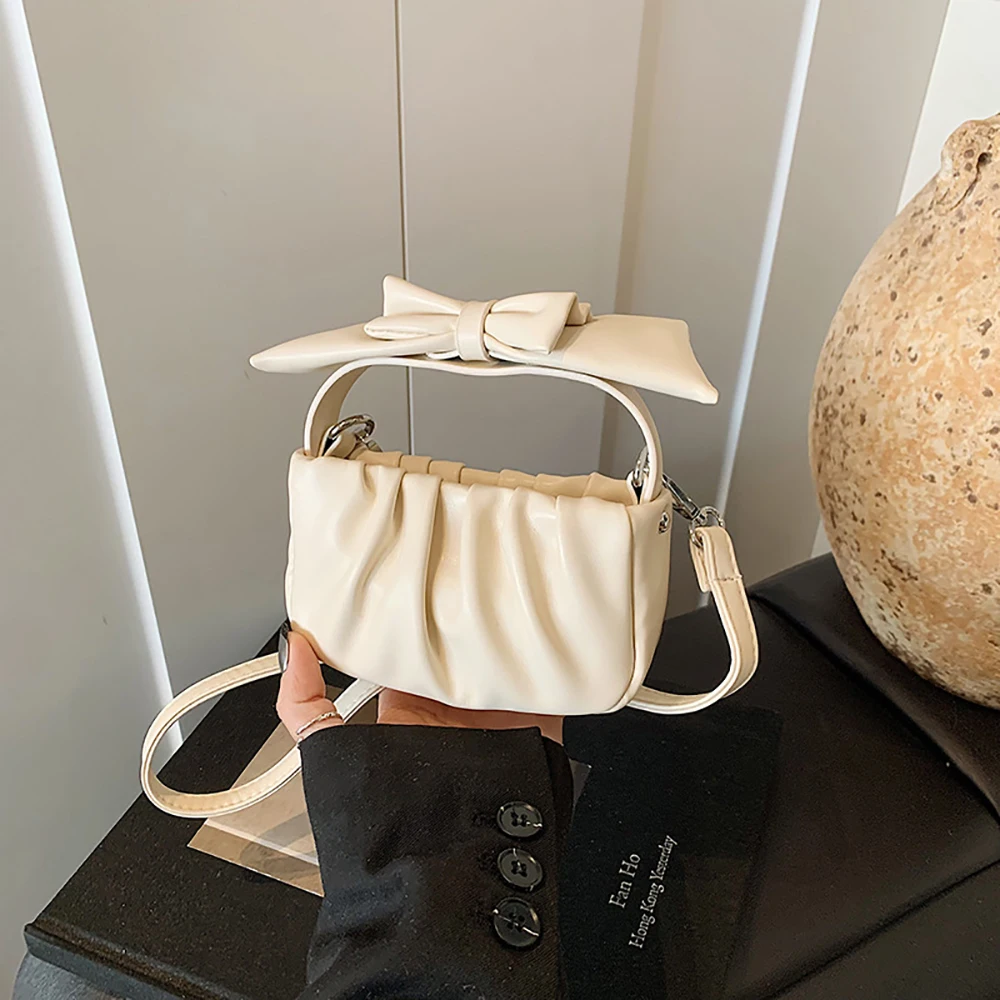 Korean Style Cute Bow Square Crossbody Bag Women Fashion Delicate Pleated Zipper Solid Color One Shoulder Bags Commute Handbags
Korean Style Cute Bow Square Crossbody Bag Women Fashion Delicate Pleated Zipper Solid Color One Shoulder Bags Commute Handbags