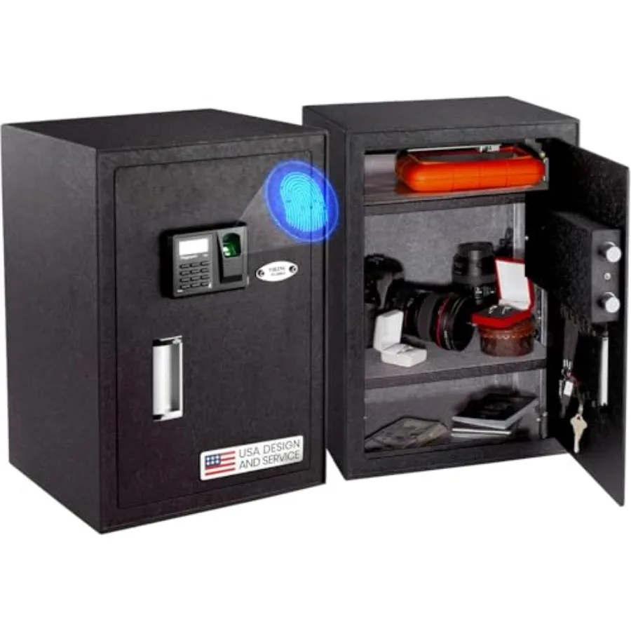 Large Biometric Safe with Fingerprint PIN and Key Entry Heavy-Duty Steel Construction Anti-Pry Door Adjustable Shelves Interior
Large Biometric Safe with Fingerprint PIN and Key Entry Heavy-Duty Steel Construction Anti-Pry Door Adjustable Shelves Interior