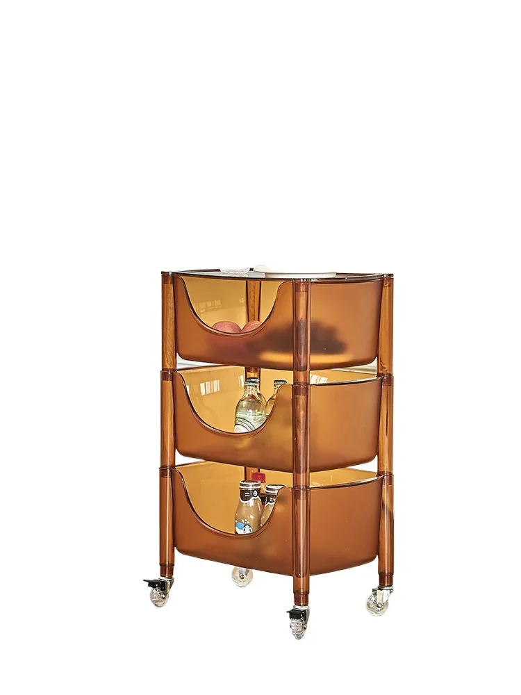 Movable trolley storage cabinet household small apartment acrylic transparent storage cabinet kitchen rack
Movable trolley storage cabinet household small apartment acrylic transparent storage cabinet kitchen rack