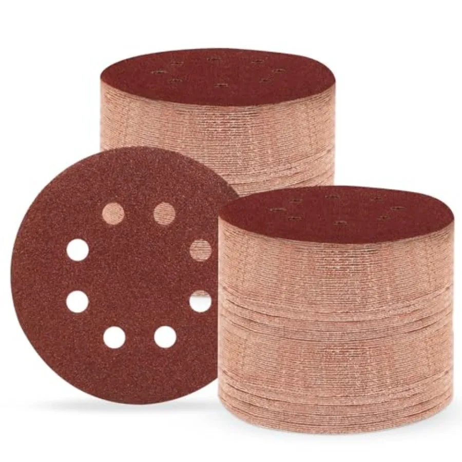 5 Inch 8 Hole Sanding Discs, 150 PCS 120 Grit Hook and Loop Sandpaper, Round Aluminum Oxide Sand Paper Discs for Random Orbital
5 Inch 8 Hole Sanding Discs, 150 PCS 120 Grit Hook and Loop Sandpaper, Round Aluminum Oxide Sand Paper Discs for Random Orbital