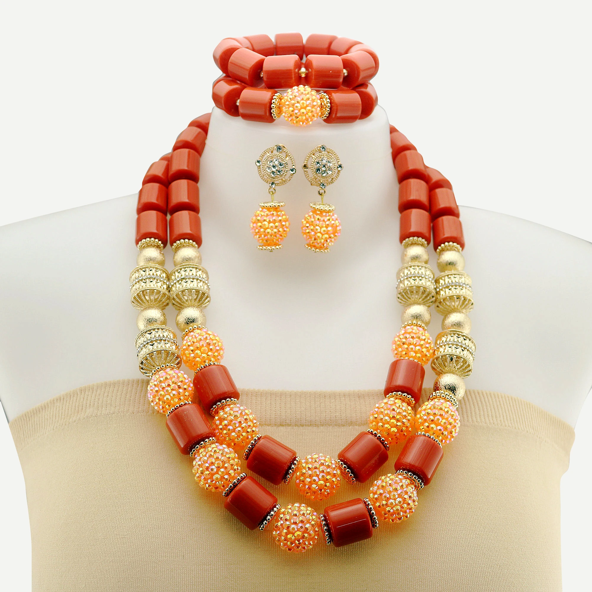 Resin Jewelry Set New Arrival African Beads Jewelry Set Fashion Nigerian Wedding African Beads Necklaces Earrings Set Girls
Resin Jewelry Set New Arrival African Beads Jewelry Set Fashion Nigerian Wedding African Beads Necklaces Earrings Set Girls