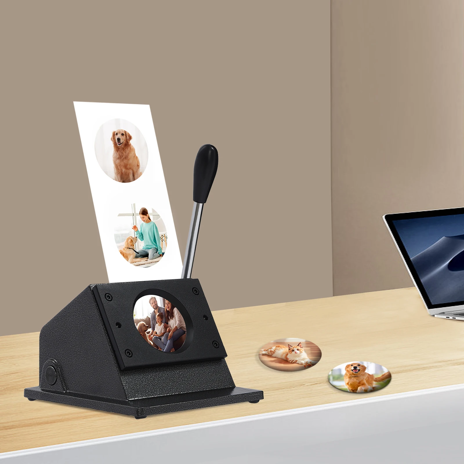 Die Cutting Machine, Round Card Cutter, Punch Die Cutter, 58mm Badge Maker, Circle Paper Craft Tool for DIY Handmaking Supplies
Die Cutting Machine, Round Card Cutter, Punch Die Cutter, 58mm Badge Maker, Circle Paper Craft Tool for DIY Handmaking Supplies