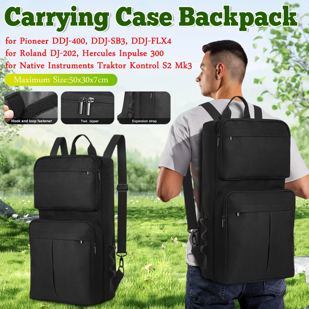 Carrying Case Shoulder Bag Backpack for Pioneer DDJ-400/DDJ-FLX4 for Roland DJ-202 DJ Controller Case Anti-scratch Storage Bag
Carrying Case Shoulder Bag Backpack for Pioneer DDJ-400/DDJ-FLX4 for Roland DJ-202 DJ Controller Case Anti-scratch Storage Bag