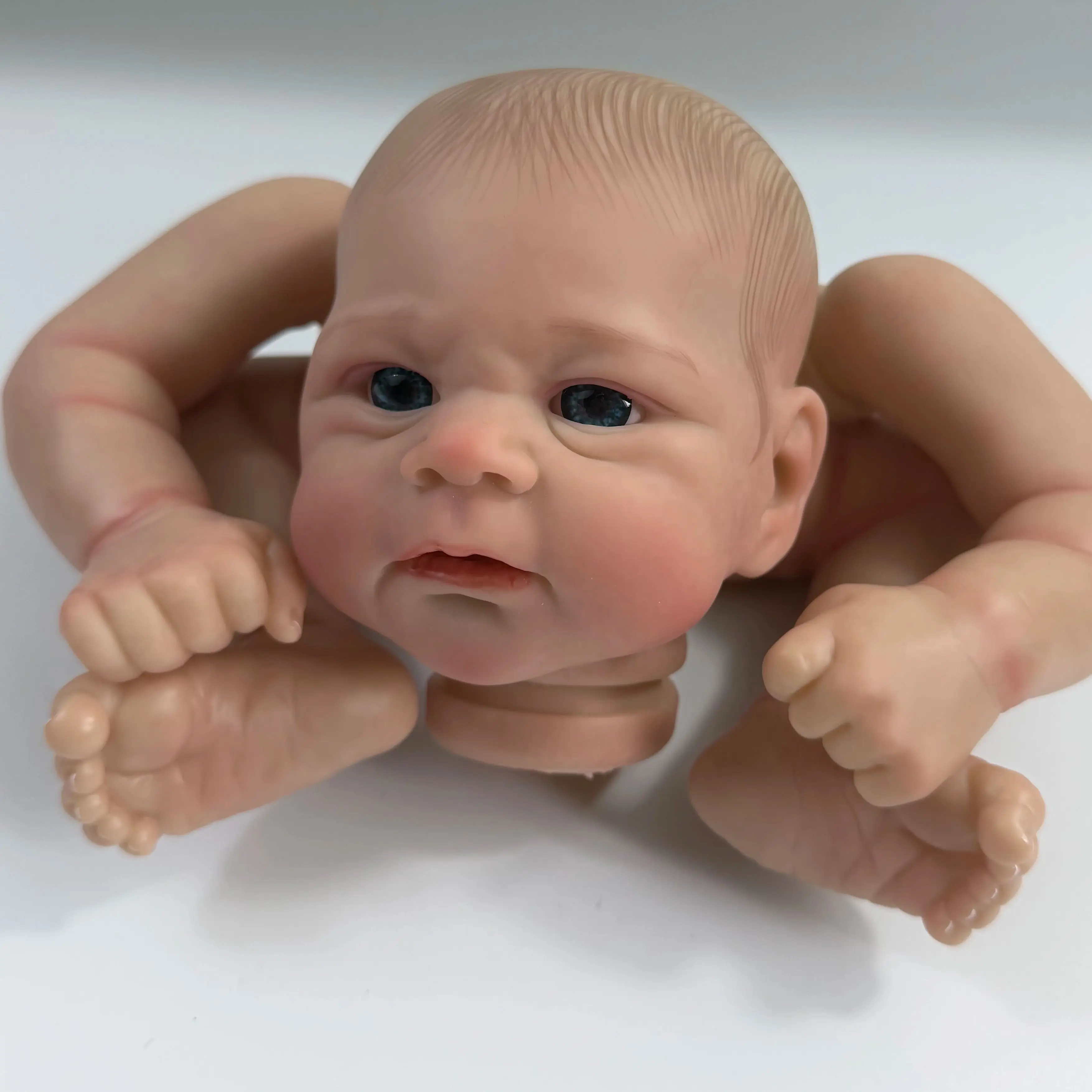 18 inch Already Painted Reborn Doll Kit Elijah Bright Blue Eyes Vinyl Reborn Doll Parts Cloth Body Include DIY Mold
18 inch Already Painted Reborn Doll Kit Elijah Bright Blue Eyes Vinyl Reborn Doll Parts Cloth Body Include DIY Mold