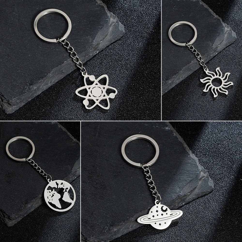 Shuangshuo Trendy Stainless Steel Geometric Atom Keychain Pendant Universe Planet Keyring for Women Men Bag Jewelry Unusual Gift
Shuangshuo Trendy Stainless Steel Geometric Atom Keychain Pendant Universe Planet Keyring for Women Men Bag Jewelry Unusual Gift