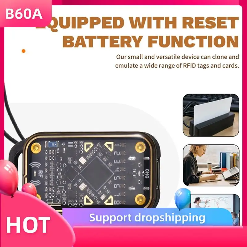 B60A Chameleon Ultra RFID Smart Chip Reader With CUID Keychain NFC Duplicator Smart Card Emulator 125K 13.56Mhz ID IC Decoder
B60A Chameleon Ultra RFID Smart Chip Reader With CUID Keychain NFC Duplicator Smart Card Emulator 125K 13.56Mhz ID IC Decoder