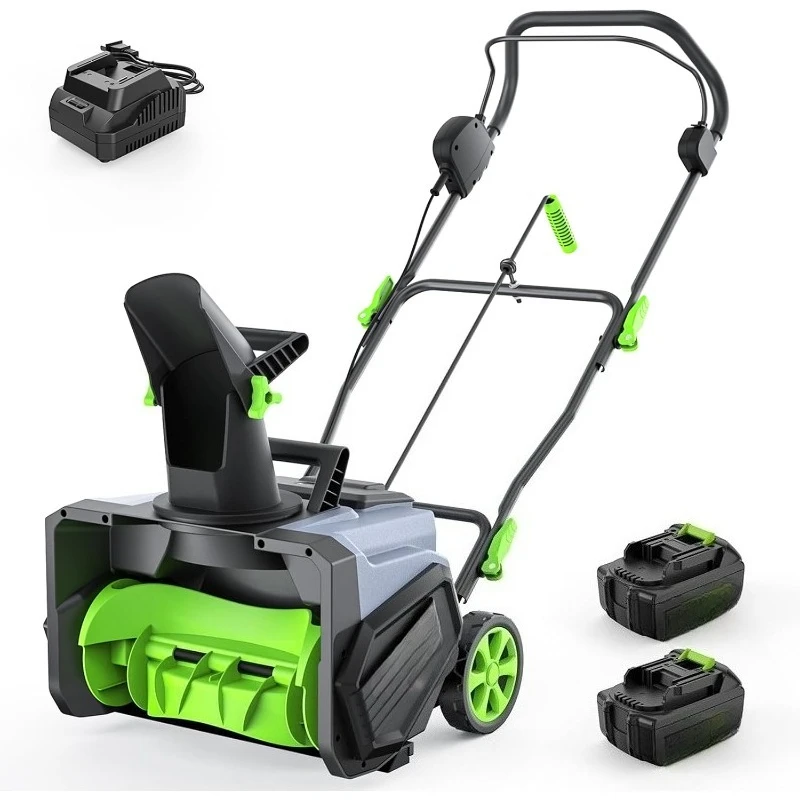 Cordless Snow Blower, Electric Snow Thrower 19 Inch, 40V 4.0Ah Battery Powered Snow Removal, 1500W Brushless Motor 25FT Throw Di
Cordless Snow Blower, Electric Snow Thrower 19 Inch, 40V 4.0Ah Battery Powered Snow Removal, 1500W Brushless Motor 25FT Throw Di