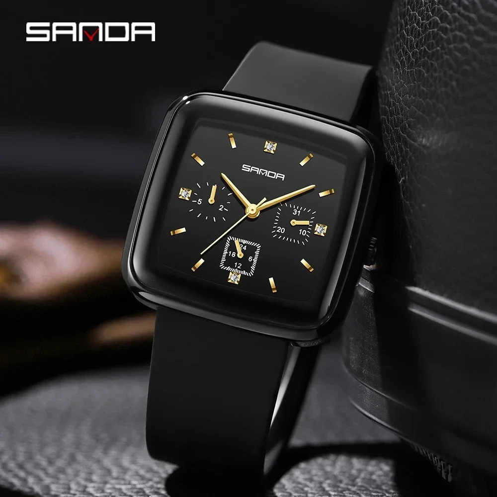 Sanda 1112 New Square Quartz Six Needle Fashion Silicone Creative Personalized Quartz Watch for Men and Women
Sanda 1112 New Square Quartz Six Needle Fashion Silicone Creative Personalized Quartz Watch for Men and Women