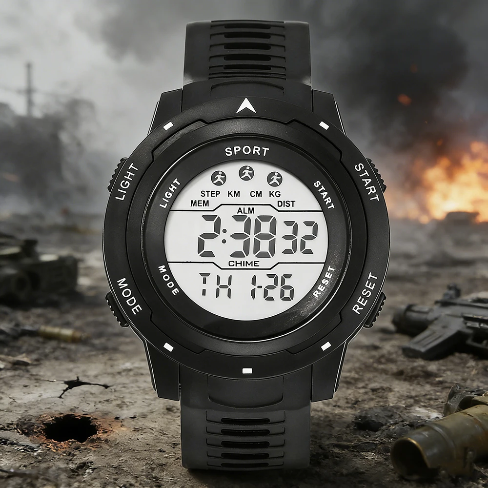 Электронные часы для мужчин, спортивные часы на открытом воздухе, секундомер, водонепроницаемый календарь, многофункциональные светодиодные цифровые часы для мужчин, детей, мальчиков-подростков
Электронные часы для мужчин, спортивные часы на открытом воздухе, секундомер, водонепроницаемый календарь, многофункциональные светодиодные цифровые часы для мужчин, детей, мальчиков-подростков