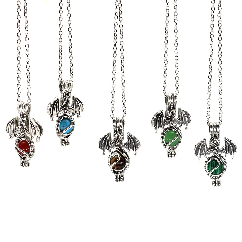 Vintage Dragon Pendant Natural Stone Crystal Tiger Eye Rose Quartz Necklaces Women Men Charm Jewelry Ornaments Gifts Wholesale
Vintage Dragon Pendant Natural Stone Crystal Tiger Eye Rose Quartz Necklaces Women Men Charm Jewelry Ornaments Gifts Wholesale