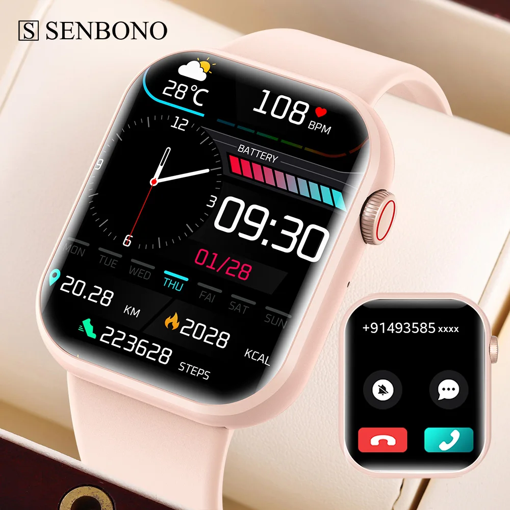 Sembono Life3 smartwatch female square high definition screen 1.83 inch bluetooth call blood pressure sports smartwatch male IOS Android
Sembono Life3 smartwatch female square high definition screen 1.83 inch bluetooth call blood pressure sports smartwatch male IOS Android