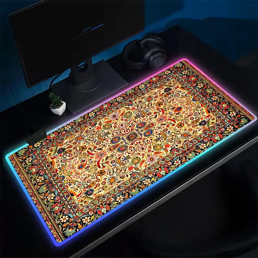 Persian Pattern Mouse Pad Anime Gaming Mouse Pad LED Table Pads Backlit Rubber Desktop XXL Mousepad RGB Desk Mats
Persian Pattern Mouse Pad Anime Gaming Mouse Pad LED Table Pads Backlit Rubber Desktop XXL Mousepad RGB Desk Mats