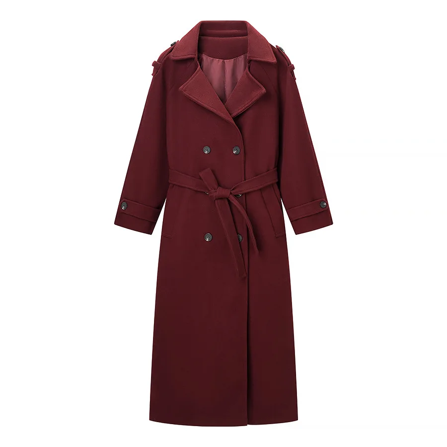 Women's Fashionable Double-Breasted Lace-Up Woolen Coat Trench Coat RZ01
Women's Fashionable Double-Breasted Lace-Up Woolen Coat Trench Coat RZ01