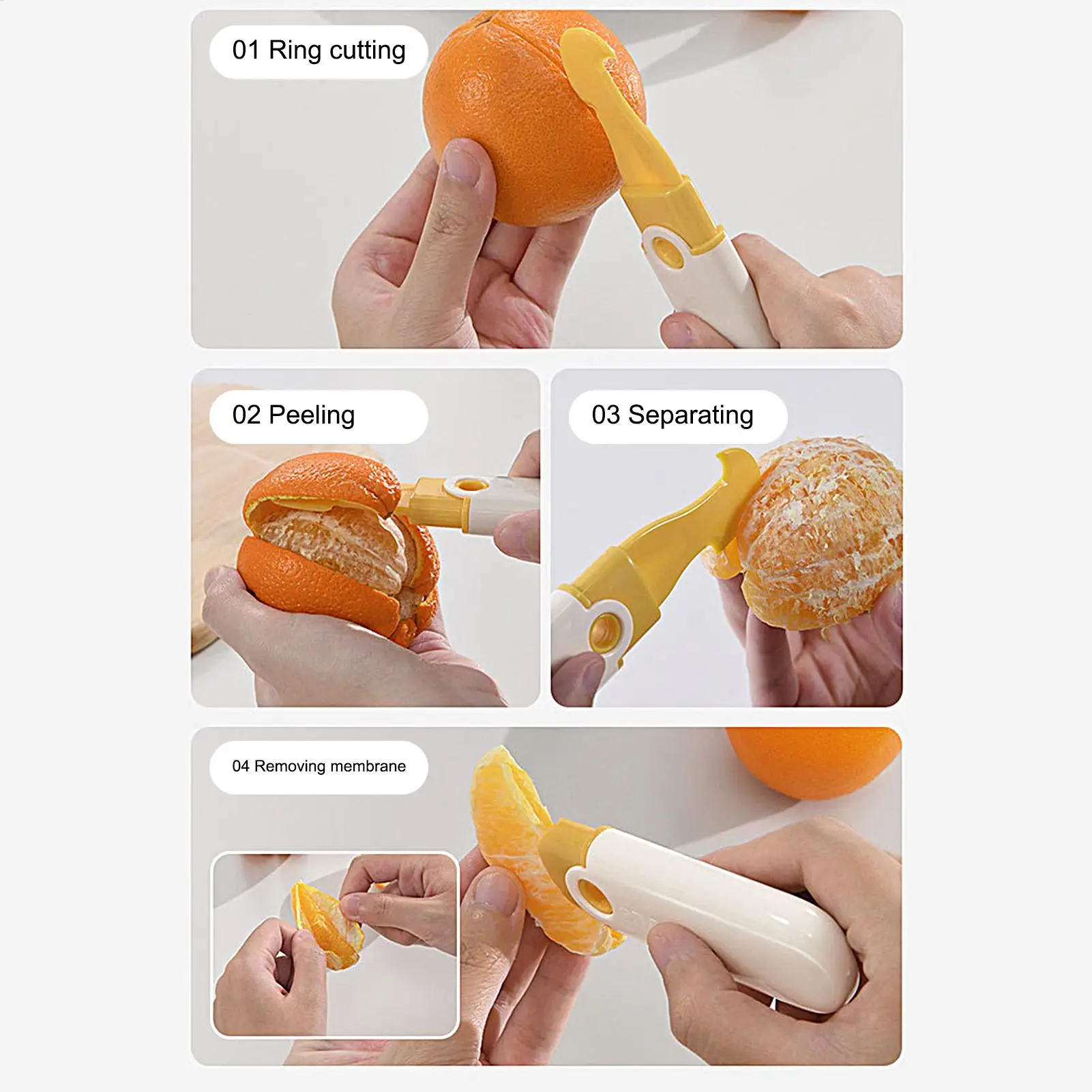 Orange Peeler Non-Slip Kitchen Gadgets Stainless Steel Cutter Pomegranate Peeler For Lemon Grapefruit Citrus Home Apartment
Orange Peeler Non-Slip Kitchen Gadgets Stainless Steel Cutter Pomegranate Peeler For Lemon Grapefruit Citrus Home Apartment