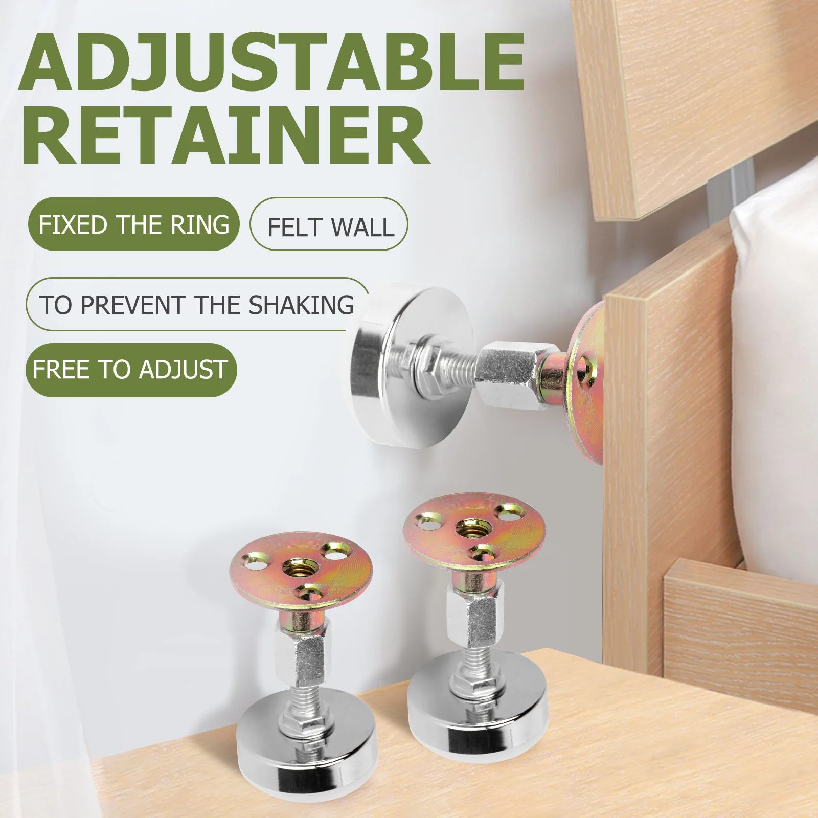 4pcs Stainless Steel Bedside Fixator Adjustable Anti-Shaking Tool For Furniture Wall Protector Bed Frame Holder Fastener
4pcs Stainless Steel Bedside Fixator Adjustable Anti-Shaking Tool For Furniture Wall Protector Bed Frame Holder Fastener