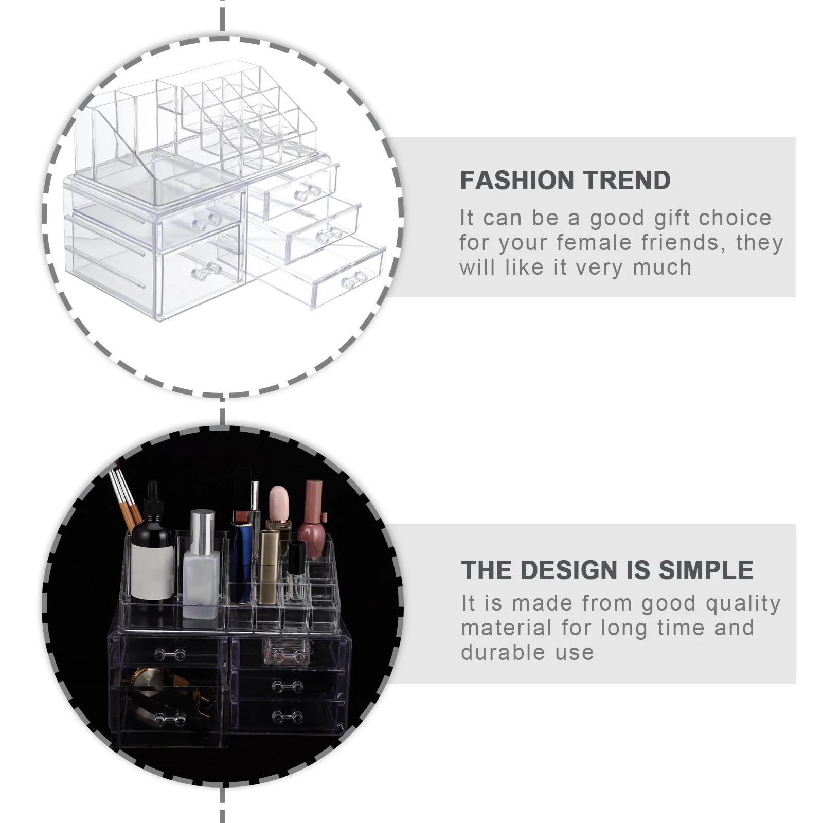 Cosmetics Storage Box Drawer Makeup Jewelry Organizer Desktop Lipstick Container Small Size For Women Practical Design
Cosmetics Storage Box Drawer Makeup Jewelry Organizer Desktop Lipstick Container Small Size For Women Practical Design