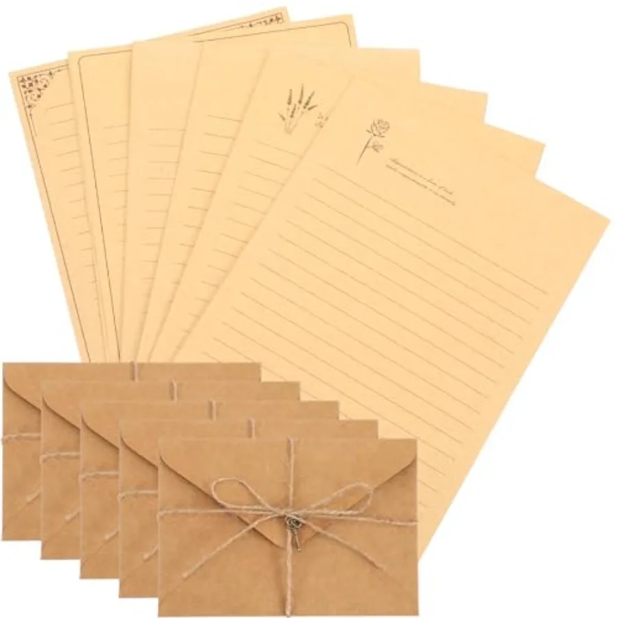 72 Pcs Stationery Paper and Envelopes Set, 24pcs Vintage Letter Paper with 12pcs Envelopes Vintage Stationery Set for Writing L
72 Pcs Stationery Paper and Envelopes Set, 24pcs Vintage Letter Paper with 12pcs Envelopes Vintage Stationery Set for Writing L
