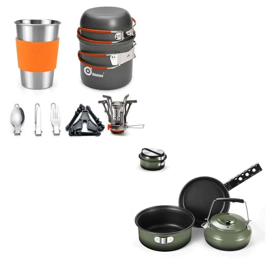 Bundle - 2 Items Camping Cookware Set and 5pcs Camping Cookware
Bundle - 2 Items Camping Cookware Set and 5pcs Camping Cookware