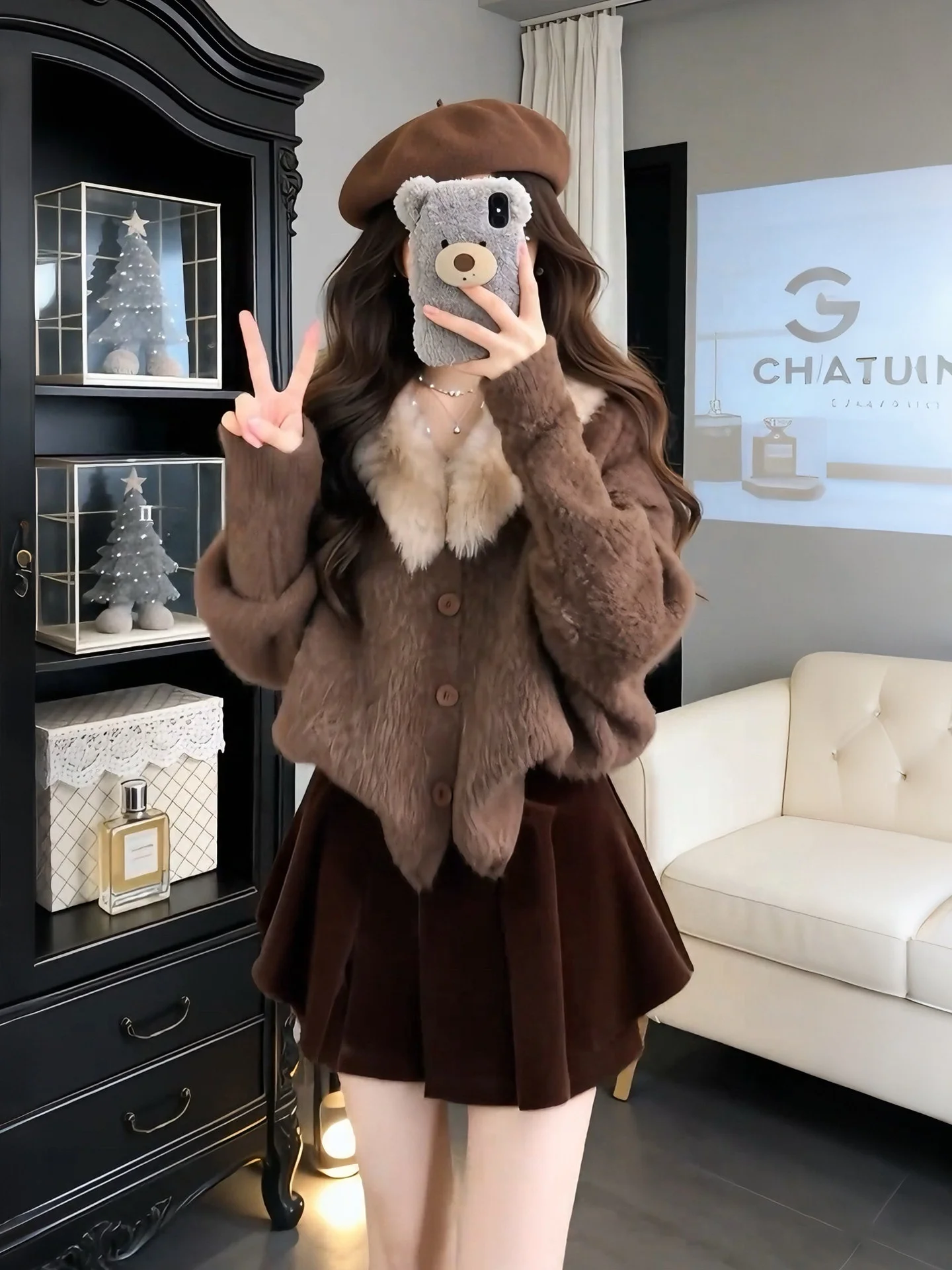 Winter Faion plus Size Women's Knitted Sweater Coat ort Skirt Pants Set Korean Sle Unique High-End Feeling Ensemble
Winter Faion plus Size Women's Knitted Sweater Coat ort Skirt Pants Set Korean Sle Unique High-End Feeling Ensemble