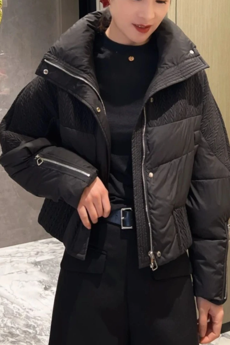 Autumn and Winter Women's Down Cotton Jacket Loose Splicing Short Stand Up Collar Cotton Jacket
Autumn and Winter Women's Down Cotton Jacket Loose Splicing Short Stand Up Collar Cotton Jacket