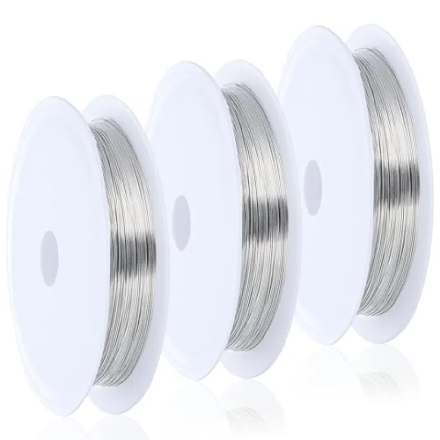 3 Roll Beading Wire for Jewelry Making, 0.3mm Silver Beading Wire 56ft Thin Tarnish Resistant Copper Wires for Making Necklaces
3 Roll Beading Wire for Jewelry Making, 0.3mm Silver Beading Wire 56ft Thin Tarnish Resistant Copper Wires for Making Necklaces