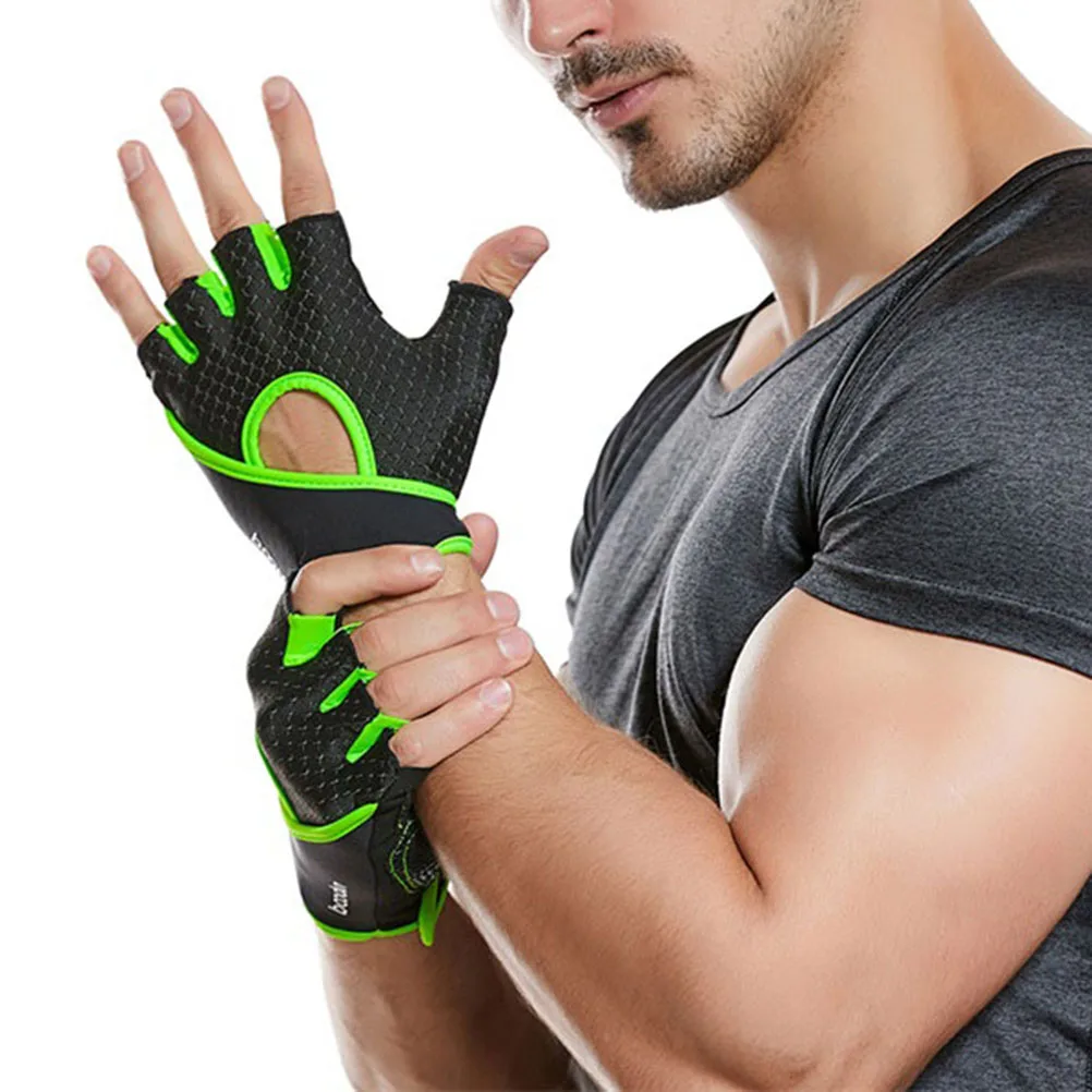 Sports Gloves Non- Yoga Gloves Half Finger Fitness Gloves Black and Green Size L Anti- Flexible Equipment
Sports Gloves Non- Yoga Gloves Half Finger Fitness Gloves Black and Green Size L Anti- Flexible Equipment