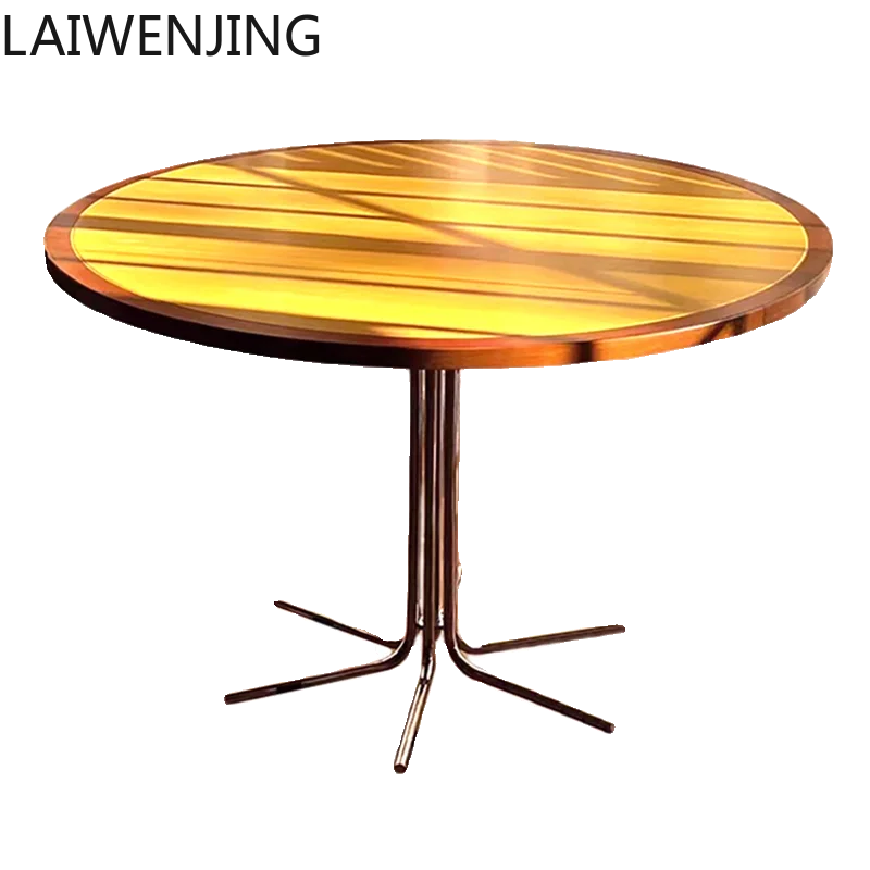HLZ retro style round dining table household small apartment dining room living room wooden table modern simple stainless
HLZ retro style round dining table household small apartment dining room living room wooden table modern simple stainless