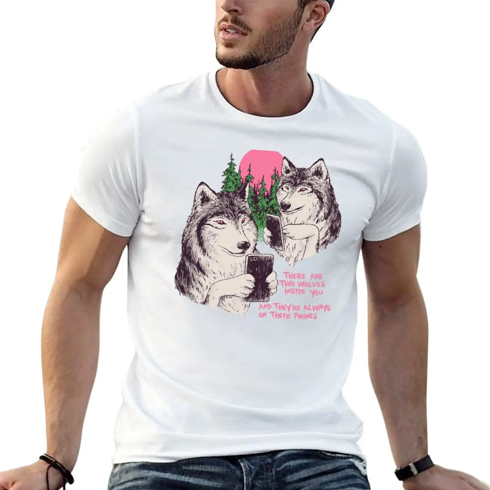 Two Wolves On Their Phones T-Shirt cotton t shirts high quality mens graphic t shirts man t shirt cotton high quality T-shirt
Two Wolves On Their Phones T-Shirt cotton t shirts high quality mens graphic t shirts man t shirt cotton high quality T-shirt