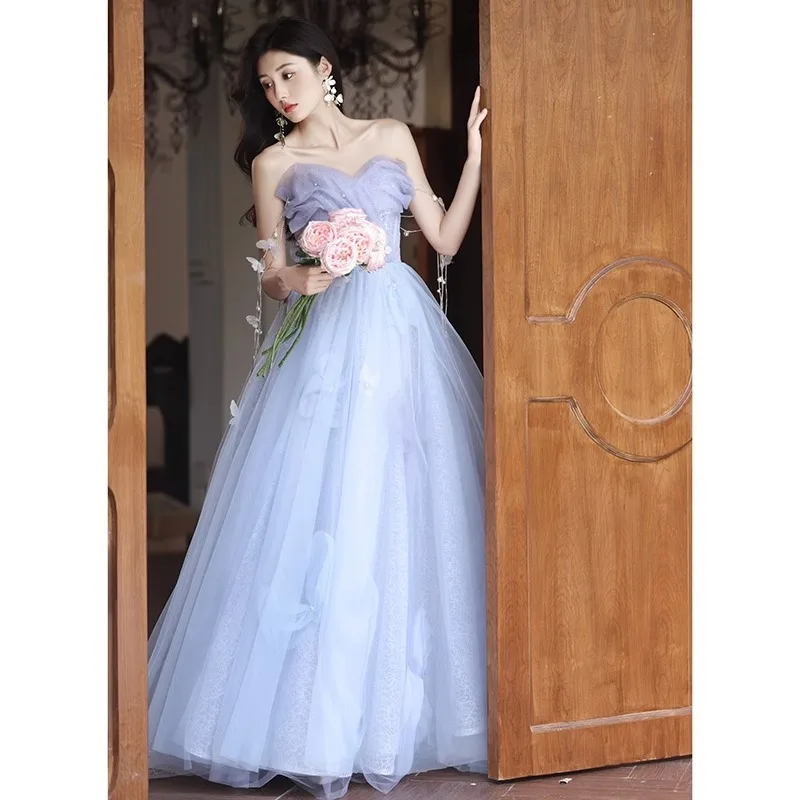 Off Shoulder Evening Dress Women's Sweet Butterfly Decal Beaded Tassel Fairy Prom Gown Lace Up Floor-Length Banquet Dresses
Off Shoulder Evening Dress Women's Sweet Butterfly Decal Beaded Tassel Fairy Prom Gown Lace Up Floor-Length Banquet Dresses