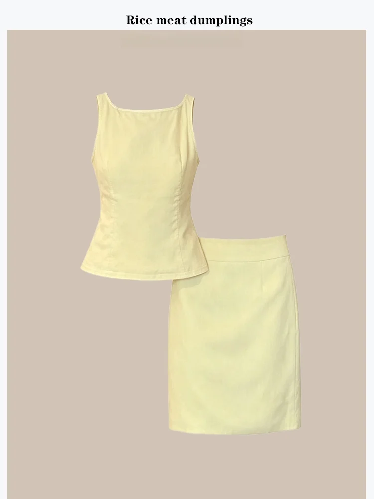 Slim Fit High Waist Skirt And Top Set with Belt Waist Cinching One Shoulder Straight Tube Summer Fashion Women's Ensemble
Slim Fit High Waist Skirt And Top Set with Belt Waist Cinching One Shoulder Straight Tube Summer Fashion Women's Ensemble