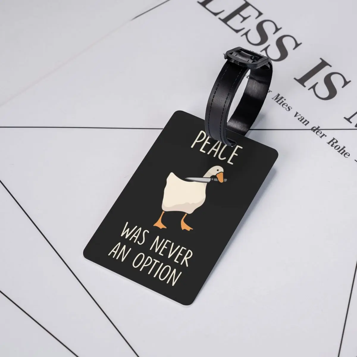 Бирка для багажа Goose Goose Peace Was Never An Option, аксессуар для чемодана, дорожная бирка, держатель для багажа, идентификационная этикетка с именем и адресом
Бирка для багажа Goose Goose Peace Was Never An Option, аксессуар для чемодана, дорожная бирка, держатель для багажа, идентификационная этикетка с именем и адресом