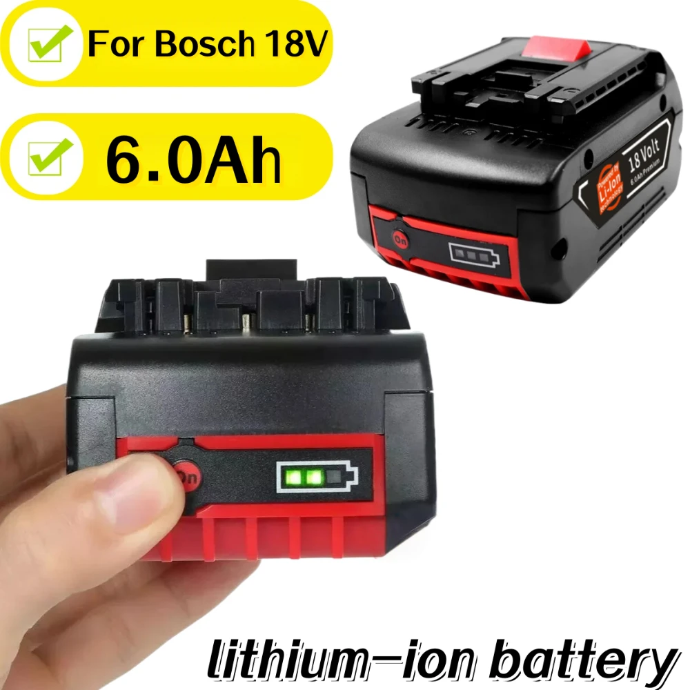 18V 6.0Ah Battery for Bosch BAT618 BAT609 BAT609G BAT618G BAT614 BAT619 Electric Drill Rechargeable Li-ion with Charger. 
18V 6.0Ah Battery for Bosch BAT618 BAT609 BAT609G BAT618G BAT614 BAT619 Electric Drill Rechargeable Li-ion with Charger.
