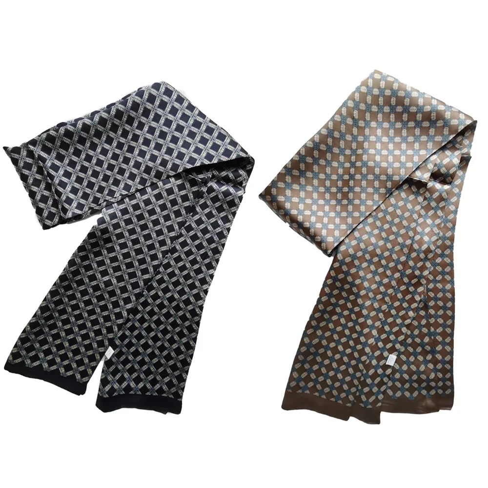 Men's 100% Silk Scarf Double Layer Long Vintage Neckerchief Office Party Square Grid Blue Brown Red
Men's 100% Silk Scarf Double Layer Long Vintage Neckerchief Office Party Square Grid Blue Brown Red