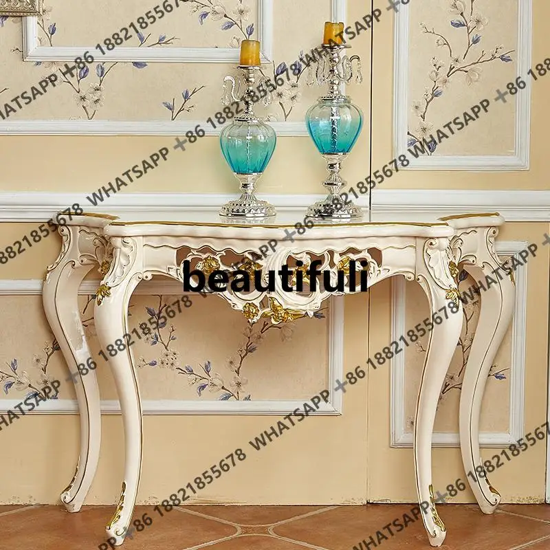 European-style all-solid wood porch cabinet against the wall table ornament French engraved living room home cabinet
European-style all-solid wood porch cabinet against the wall table ornament French engraved living room home cabinet