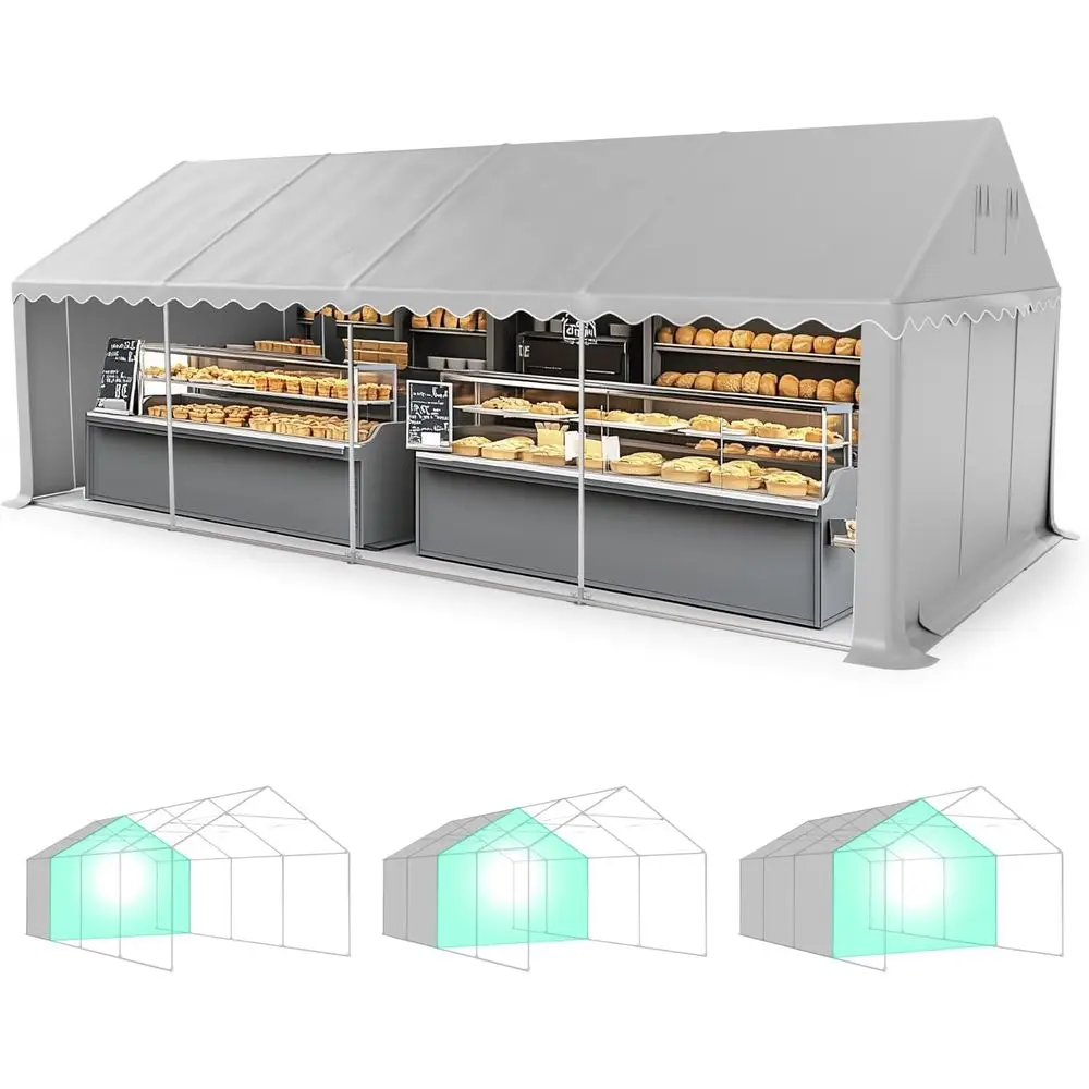 13'x26' Tent, Heavy Duty Commercial Tent with Vents & Sidewalls, Waterproo and UV Resistant Party Tents Vendor Tents or Market,
13'x26' Tent, Heavy Duty Commercial Tent with Vents & Sidewalls, Waterproo and UV Resistant Party Tents Vendor Tents or Market,